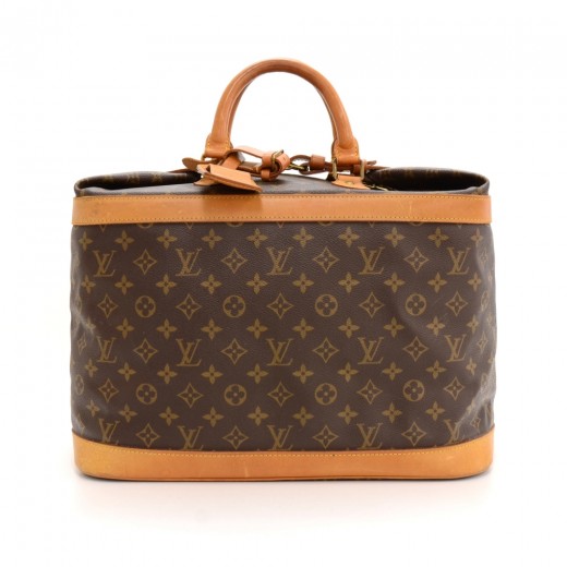 AUTH Louis Vuitton Travel Bag Cruiser 40 Brown Monogram Used LV Handbag  Vintage