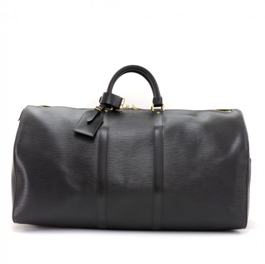 Louis Vuitton Louis Vuitton Keepall 50 Black Epi Leather Travel Bag