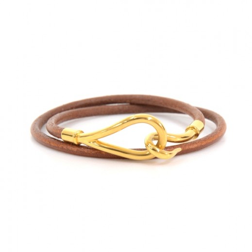 Hermes Gold Plated Hook Wrap Bracelet - My Luxury Bargain South Africa