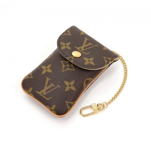 LOUIS VUITTON Monogram Etui Telephone MM M66546 Cell Phone Pouch Brown Very  Good