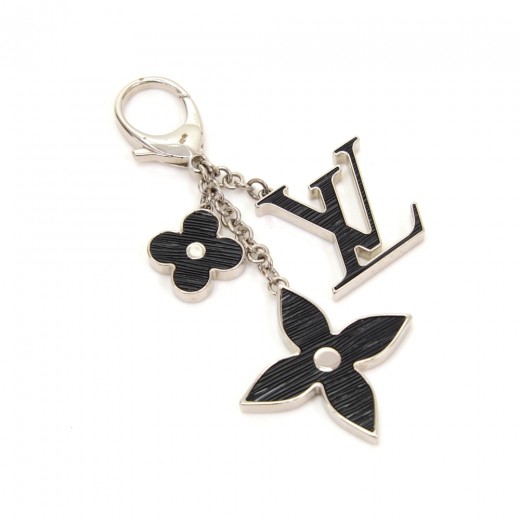 Louis Vuitton LV Shape Bag Charm and Key Holder Black in Silver-tone with  Silver-tone - US