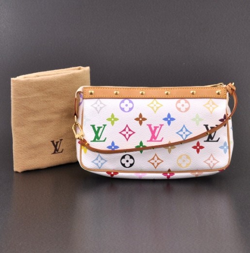 Louis Vuitton Multicolor Pochette Accessories White