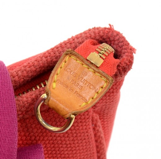 Louis Vuitton Cabas PM Red Antigua Canvas Handbag - 2006 Limited For Sale  at 1stDibs