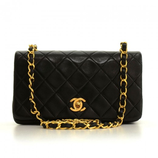 Chanel Misc Loss Vintage Chanel Black Quilted Leather Shoulder Flap