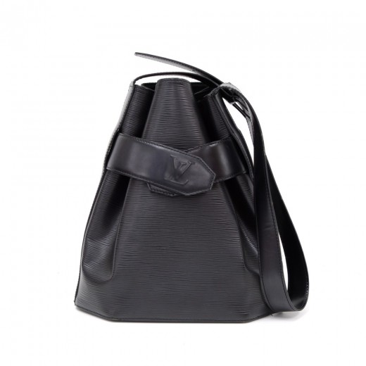 Louis Vuitton Epi Sac De Paule PM Shoulder Cross Bag Black M80157