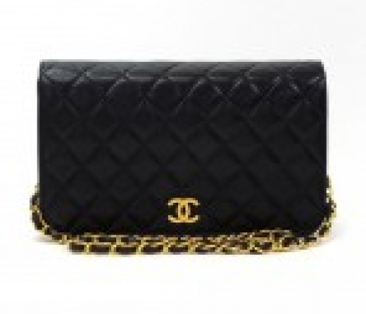 Chanel 44 Chanel Classic Black Quilted Leather Shoulder Flap Bag