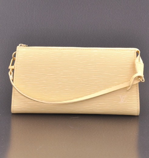 Louis Vuitton Vanilla Epi Leather Demi Lune Pochette Bag