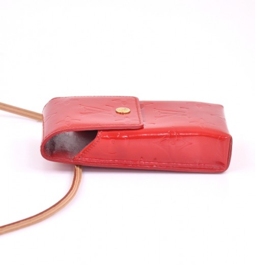 Louis Vuitton LV cosmetic pouch vernis red Leather ref.412295