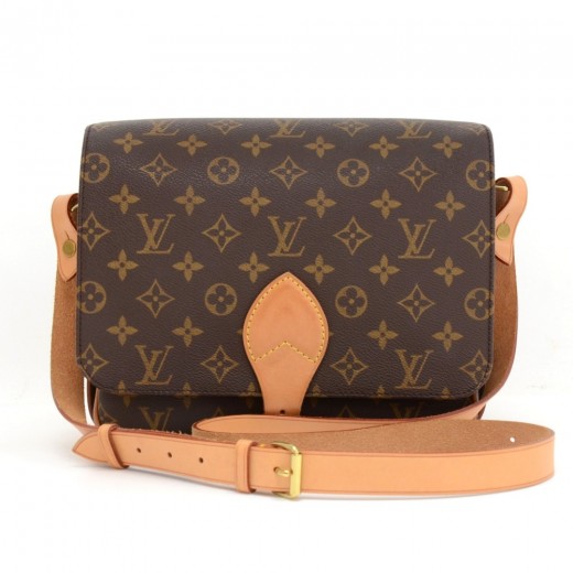 Pre-owned Louis Vuitton Cartouchiere Gm In Brown