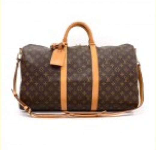 Louis Vuitton Keepall Bandouliere 50 Duffel with Strap Brown