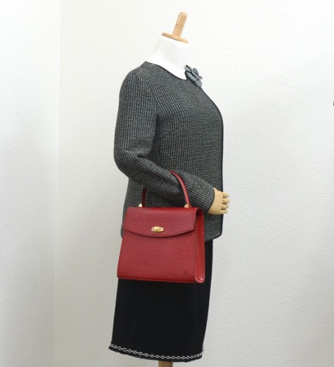 Louis Vuitton, Bags, Louis Vuitton Vintage Epi Varennes Hand Bag Model  M52387 Noircastilian Red