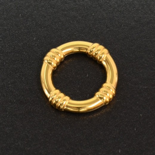 Vintage HERMES Scarf Ring Bouet Circle Design Gold Tone Excellent+ no box