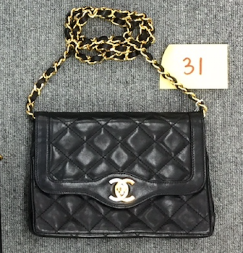 Chanel 31 Chanel 8inch Flap Black Quilted Leather Paris Limited