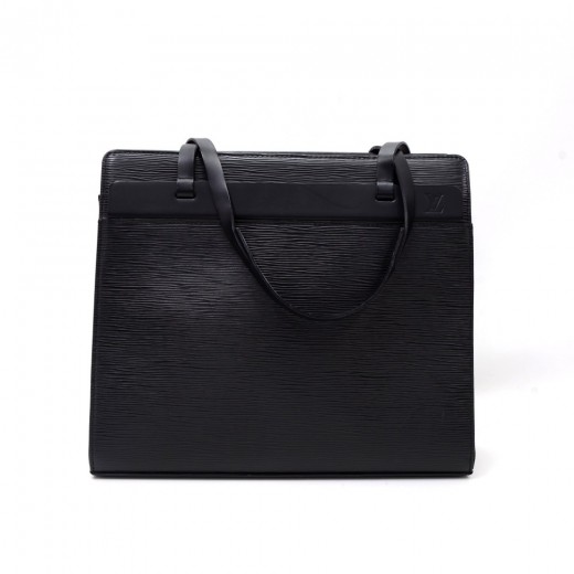 LOUIS VUITTON LV Croisette PM Shoulder Bag Epi Leather Black