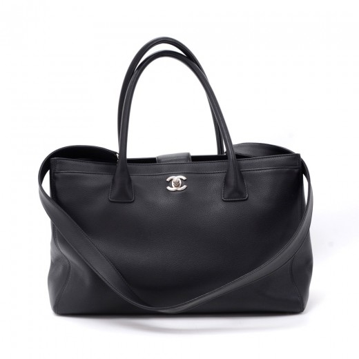 Chanel Chanel 14 Black Caviar Leather 2Way Bag Pouch