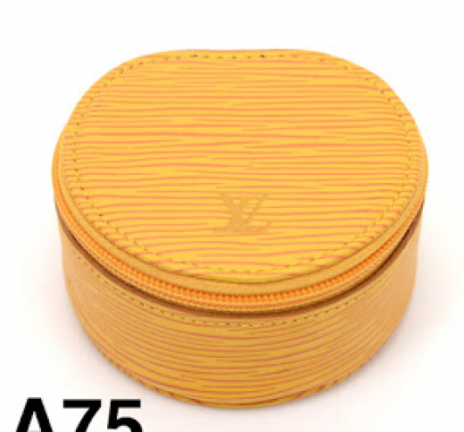 Louis Vuitton rare yellow epi leather jewelry box.