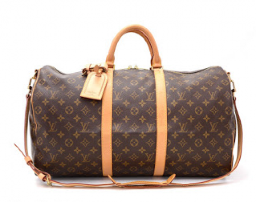 Louis Vuitton Keepall Bandouliere 50 Brown Canvas Travel Bag (Pre-Owne