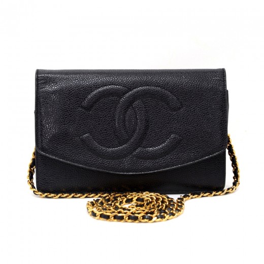 chanel classic on chain black