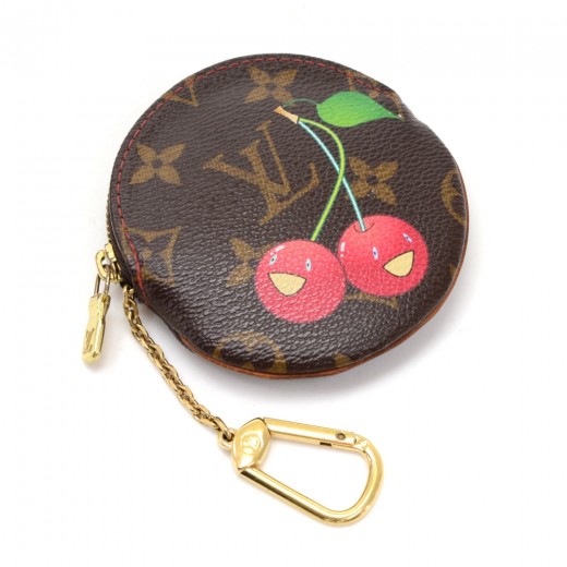 Louis Vuitton Monogram Cherry Round Coin Purse M95043 Brown Cloth  ref.909600 - Joli Closet