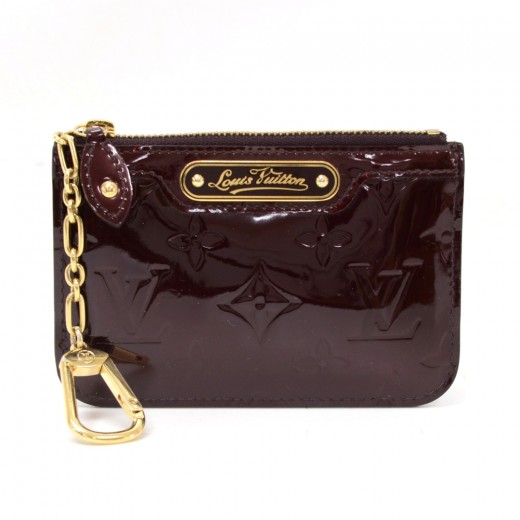 Louis Vuitton Amarante Vernis cosmetic pouch Pochette crossbody bag with  charm