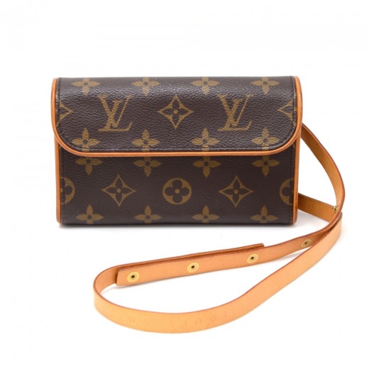 Louis Vuitton Florentine clutch bag in monogram canvas Brown Cloth  ref.1000755 - Joli Closet