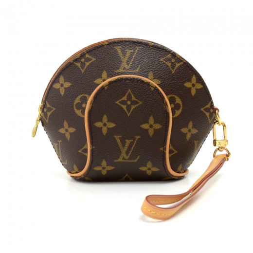 Louis Vuitton Mini Ellipse Monogram Canvas Wristlet Clutch Bag at 1stDibs