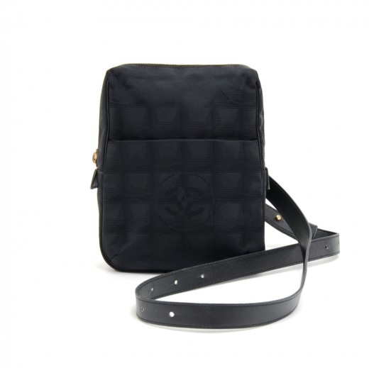 Chanel Chanel Travel Line Black Nylon Waist Bag