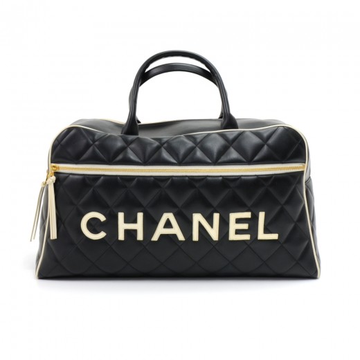 Chanel Vintage - Sport Line Chain Shoulder Bag - Black - Canvas