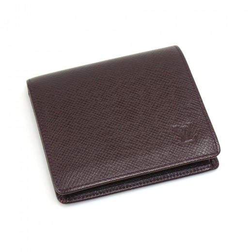 Louis Vuitton Taiga Leather ID Card Holder Wallet w/ Box