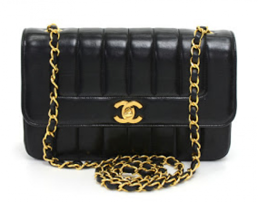 Chanel H59 Chanel Classic Black Vertical Quilted Leather Shoulder
