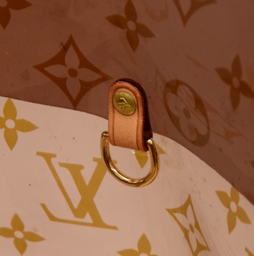 Louis Vuitton Monogram Clear Vinyl Cabas Ambre PM Brown Leather ref.171785  - Joli Closet