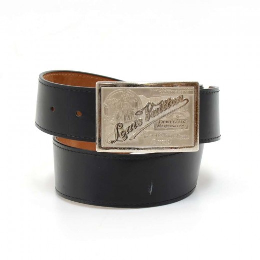 Leather belt Louis Vuitton Black size 85 cm in Leather - 28147989