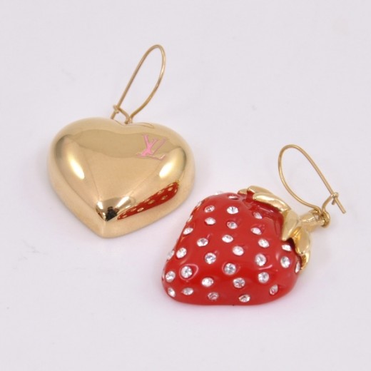 heart shaped louis vuitton earrings