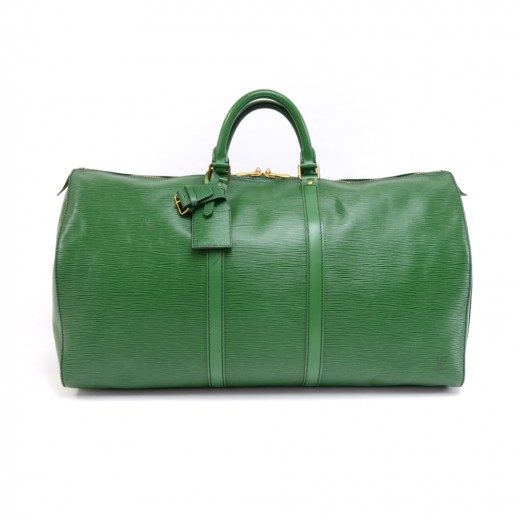 Louis Vuitton Vintage Green Duffle Bag