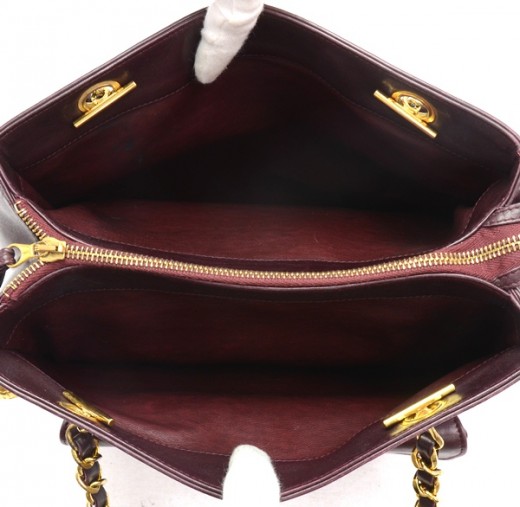 Chanel 22 leather tote Chanel Burgundy in Leather - 34558118