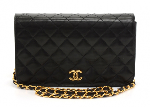 Chanel K80 Chanel 9 Classic Black Quilted Leather Shoulder Flap Bag