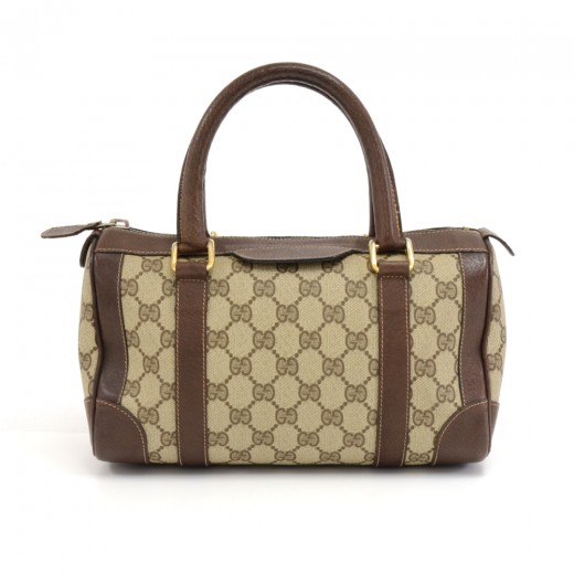 GUCCI-Sherry-Old-Gucci-GG-Supreme-Leather-Boston-Bag-Beige-Brown –  dct-ep_vintage luxury Store