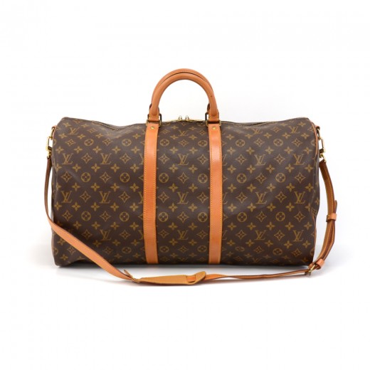 Used louis vuitton keepall bandouliere 55 duffel bag / X-LARGE - LEATHER