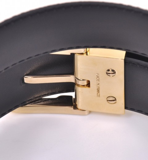 Auth Louis Vuitton Epi Belt Pouch Black/Gold Epi Leather/Metal - e52886a