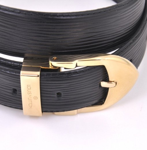 LOUIS VUITTON Ceinture Classic Belt Epi Leather 110/44 Black Gold M6833Q  68GA214