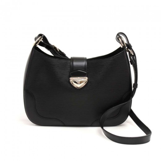 Louis Vuitton Montaigne Sac Handbag Epi Leather Black