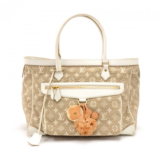 Sabia handbag Louis Vuitton Beige in Cotton - 9809715