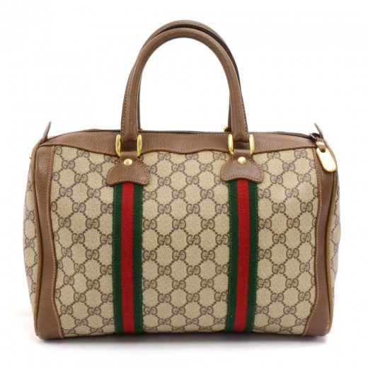 Gucci, Bags, Authentic Gucci Gg Supreme Monogram Boston Bag