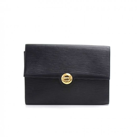 Louis Vuitton Black EPI Leather Sobe Clutch One Size