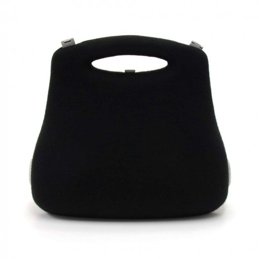Chanel Chanel Millenium Black Cotton Hard Case Shoulder Bag- 2005