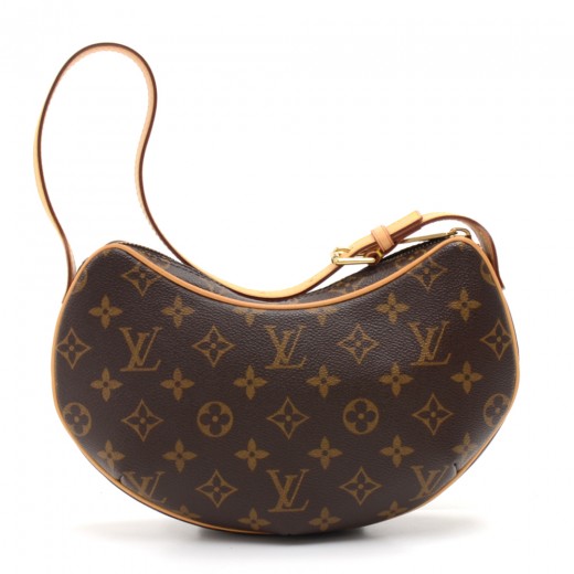 Louis Vuitton Sepia Monogram Mini Lin Rhapsodie Croissant Shoulder Bag 73lk39s