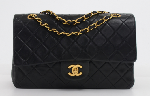 Chanel 35 Chanel 2.55 10inch Double Flap Black Quilted Leather