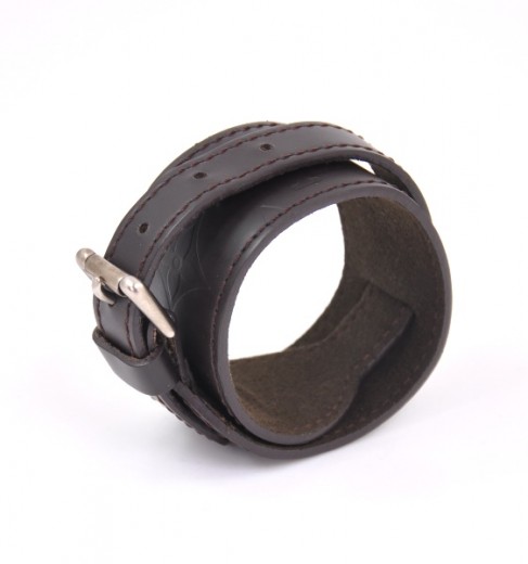Monogram leather bracelet Louis Vuitton Brown in Leather - 31020120