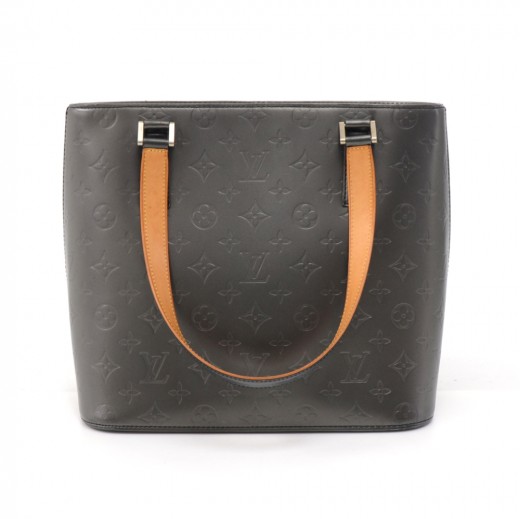 Leather handbag Louis Vuitton Grey in Leather - 34744889