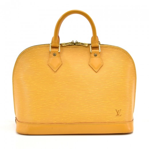 Louis Vuitton Louis Vuitton Alma Yellow Epi Leather Handbag